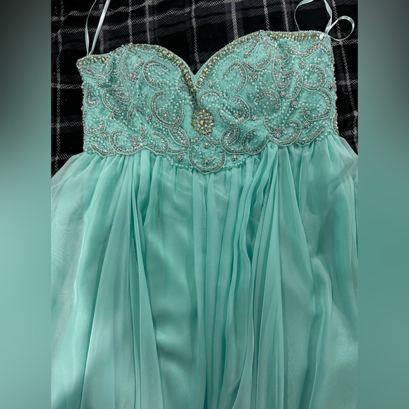 Dave & Johnny Aqua Dress - Picture 3 of 4